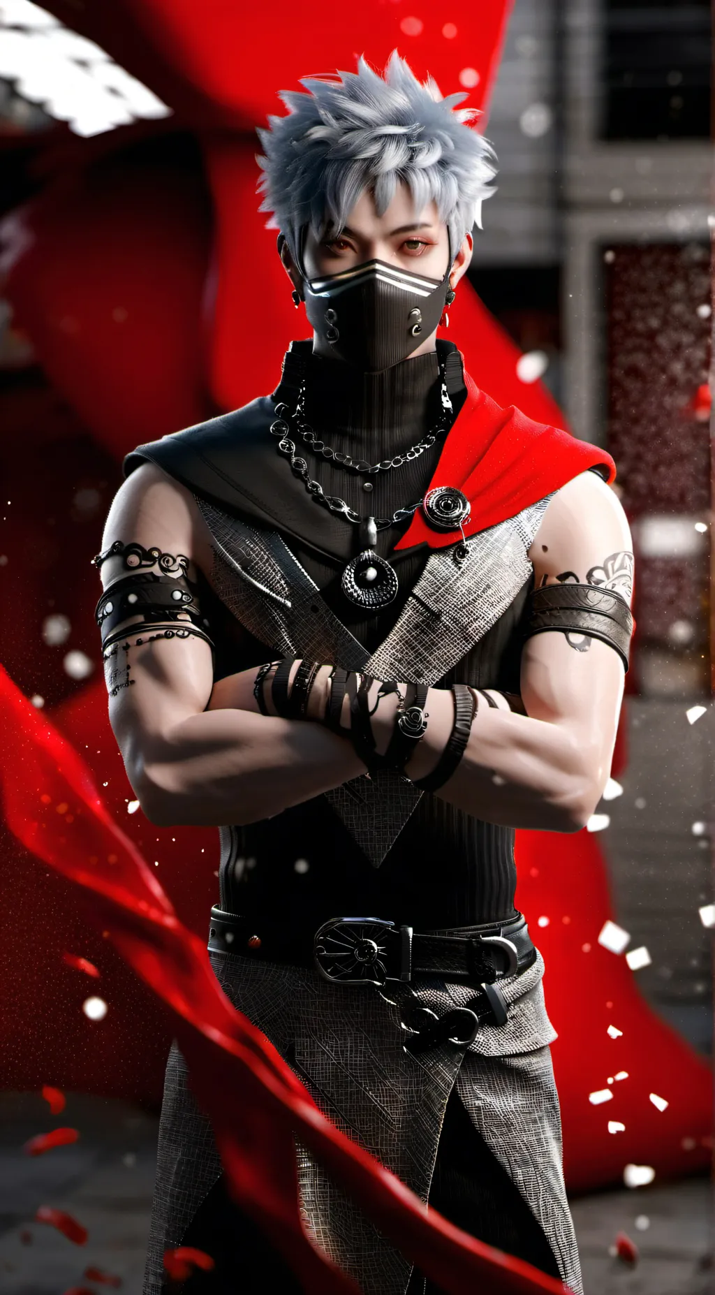 ai character: hot boy background