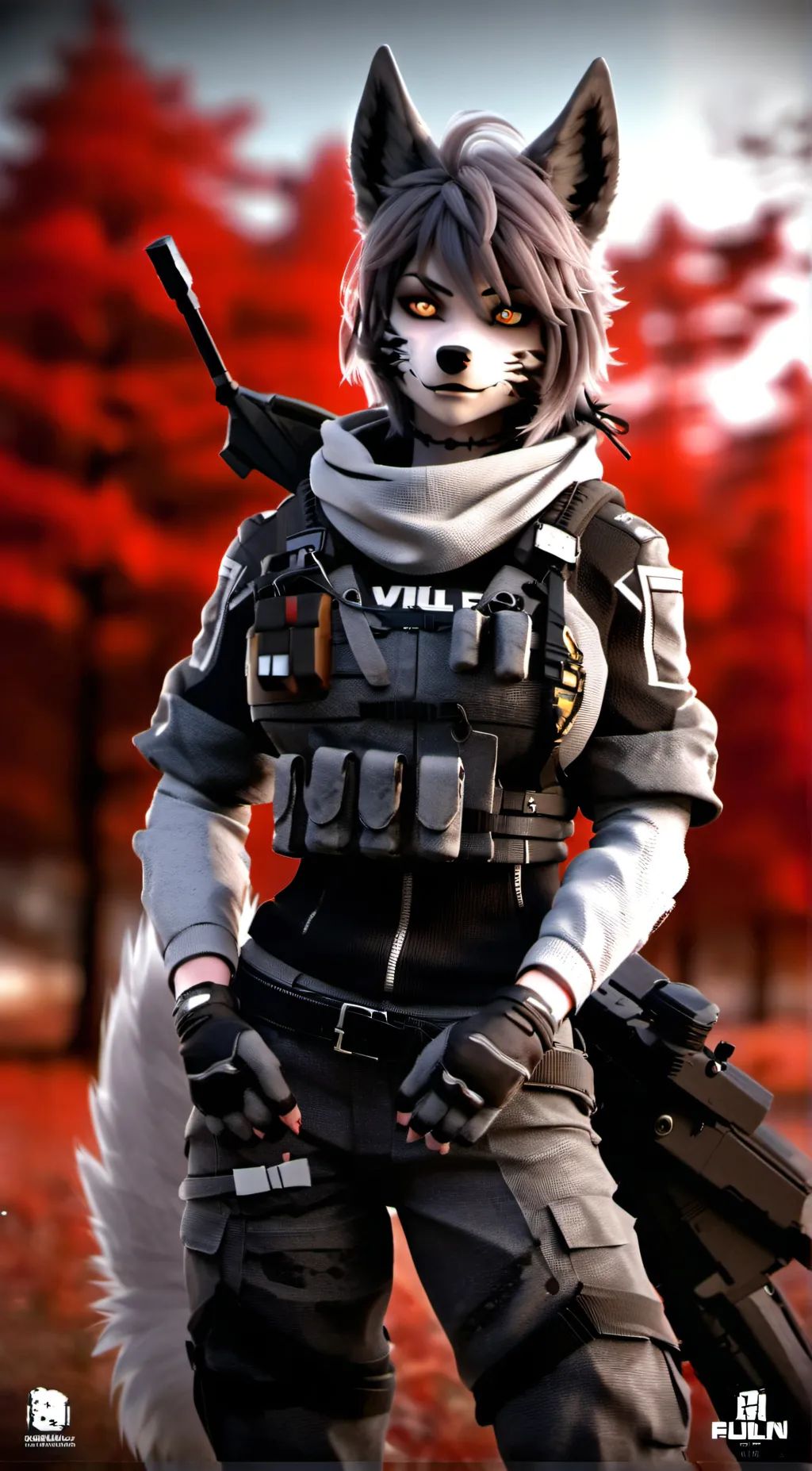 ai character: Lily wolf background