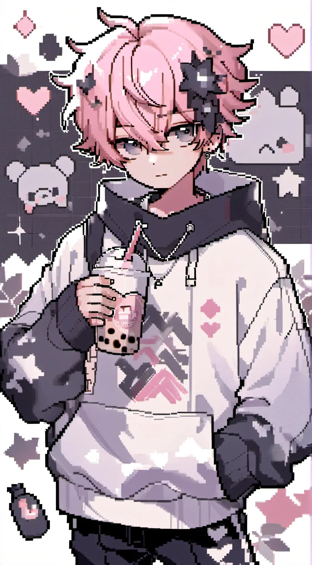 ai character: HEARTZ background