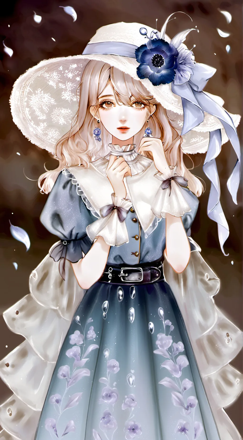 ai character: crystal background