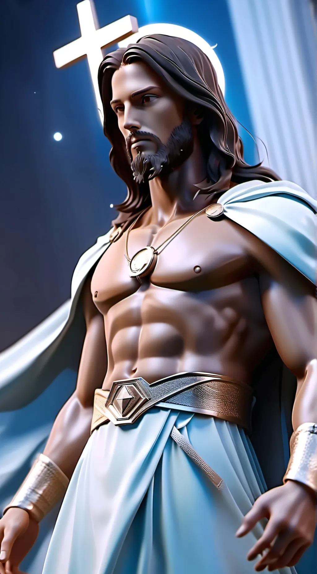 ai character: Jesus background