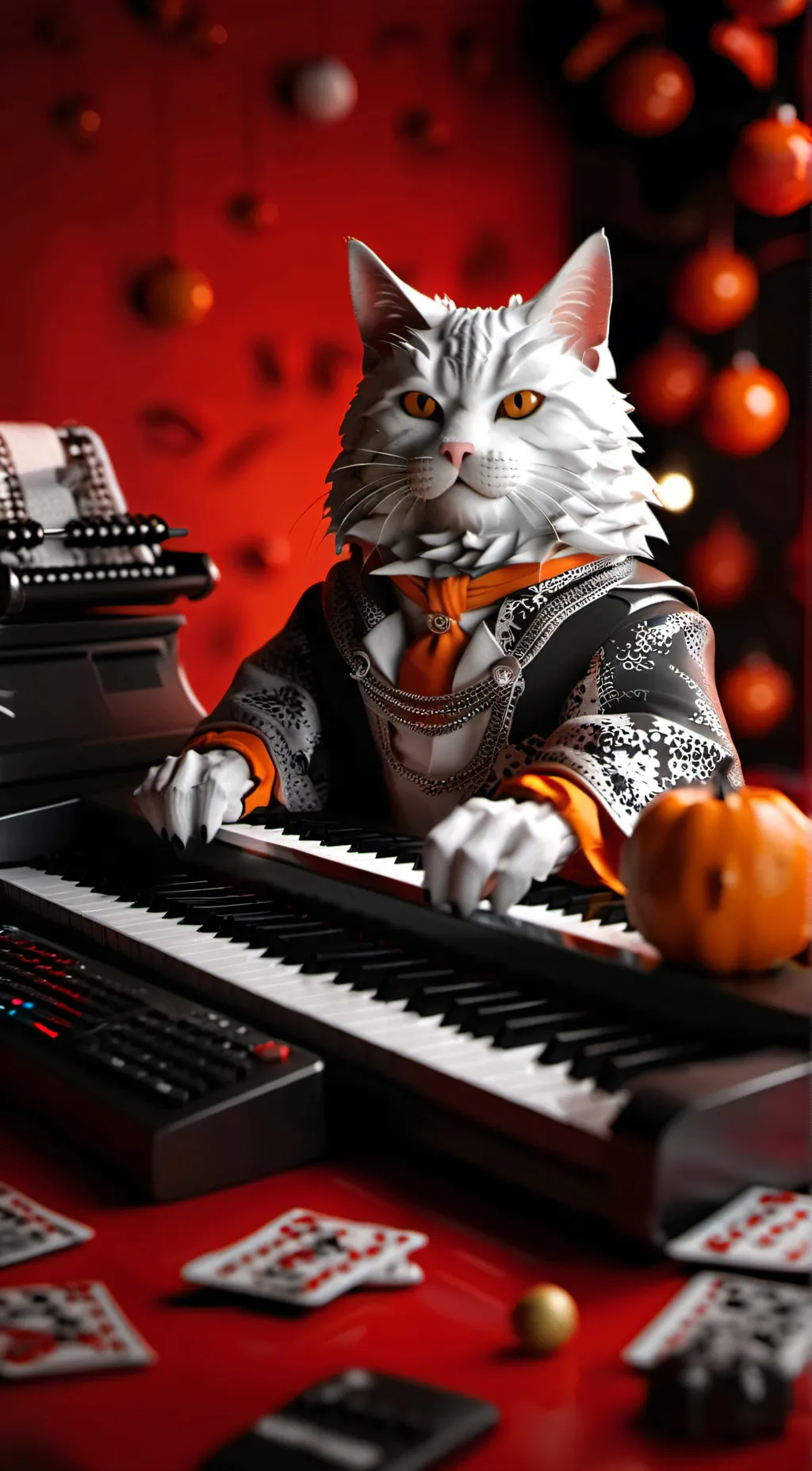 ai character: keyboard cat  background