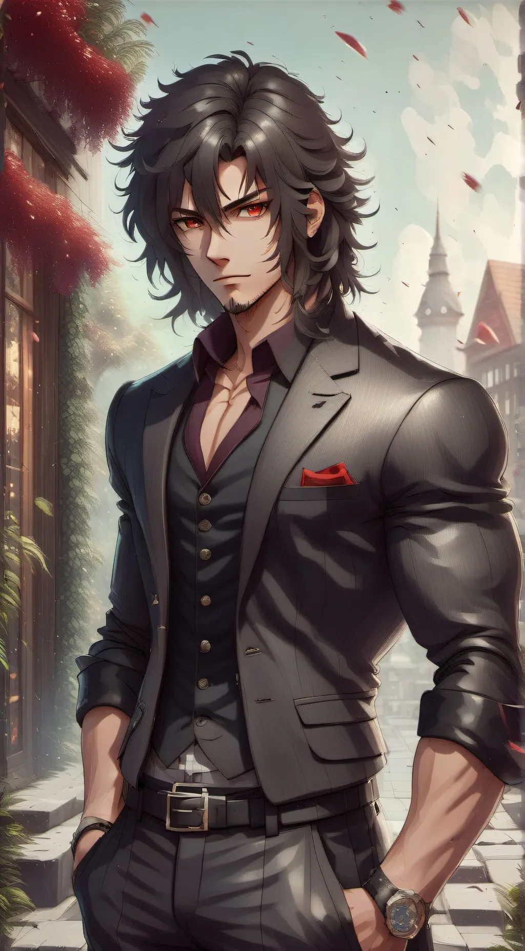 ai character: Jacob mafia boss background