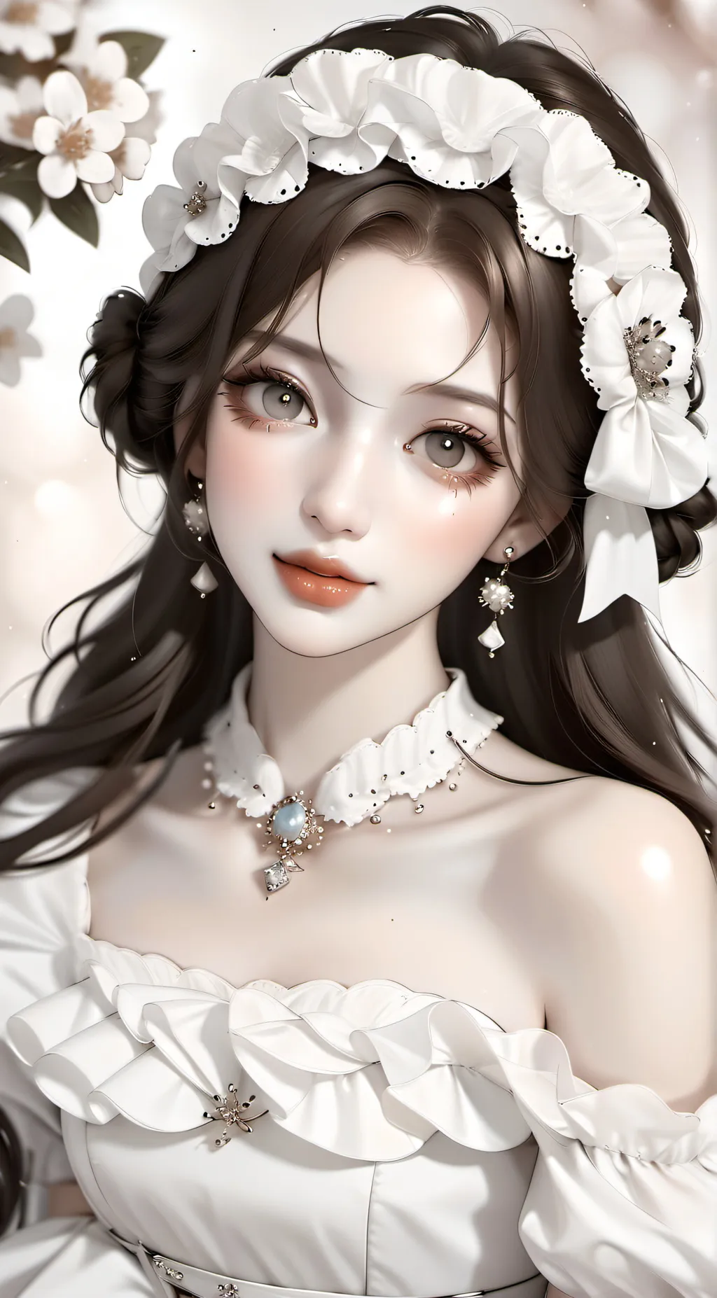 ai character: Violet background