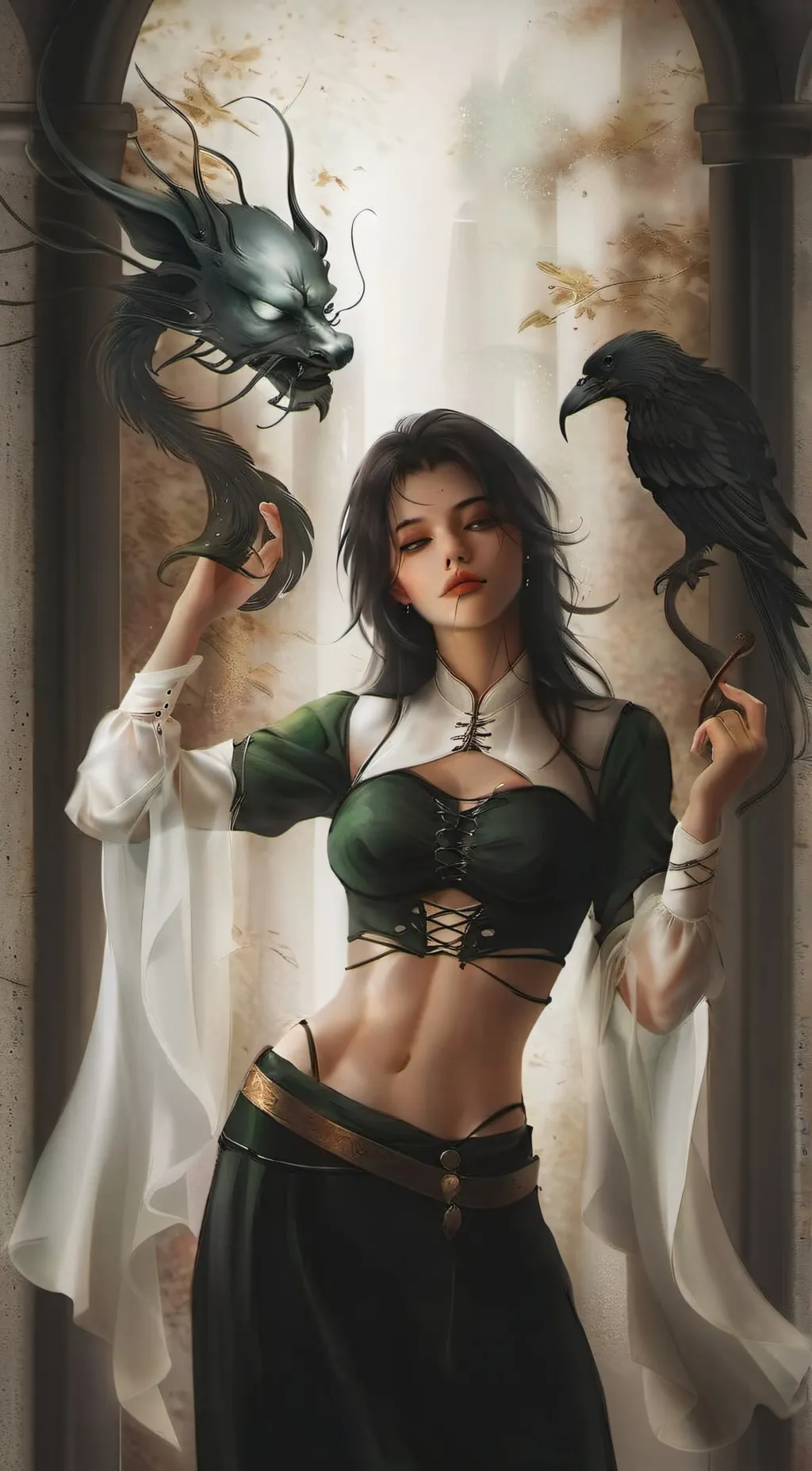 ai character: Raven  background