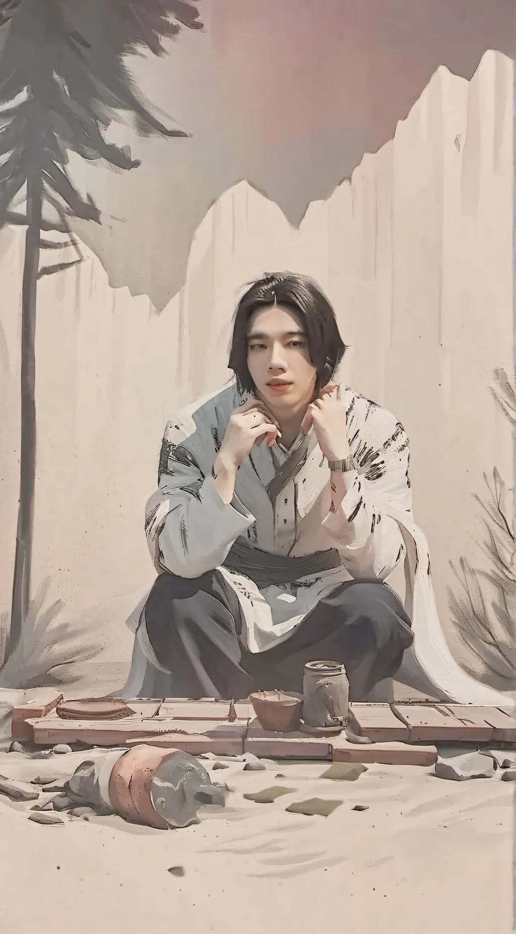 ai character: Hyunjin background