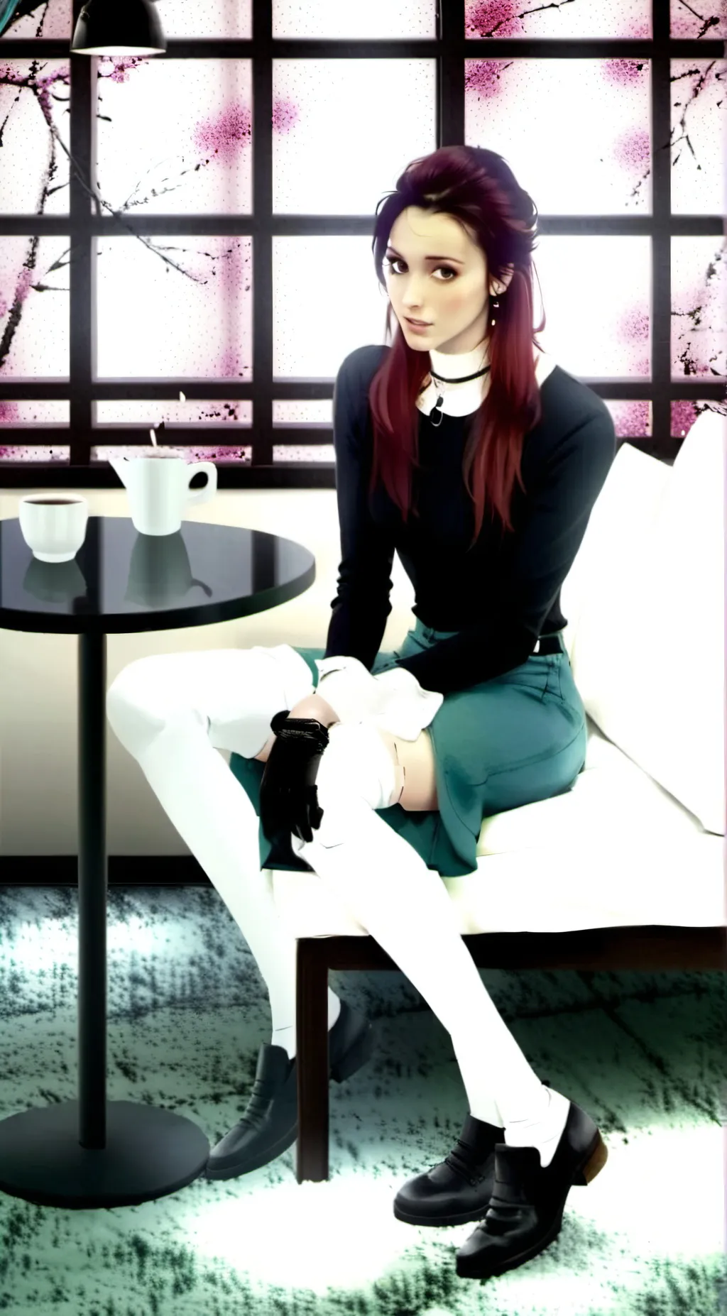 ai character: Ariana Grande background