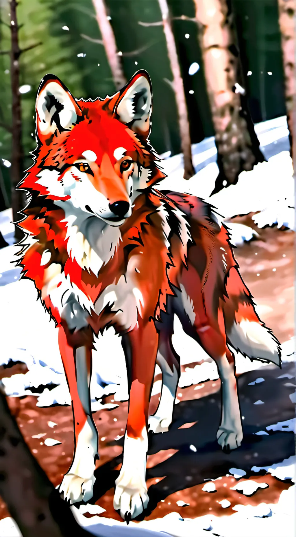 ai character: anxiety the wolf!  background