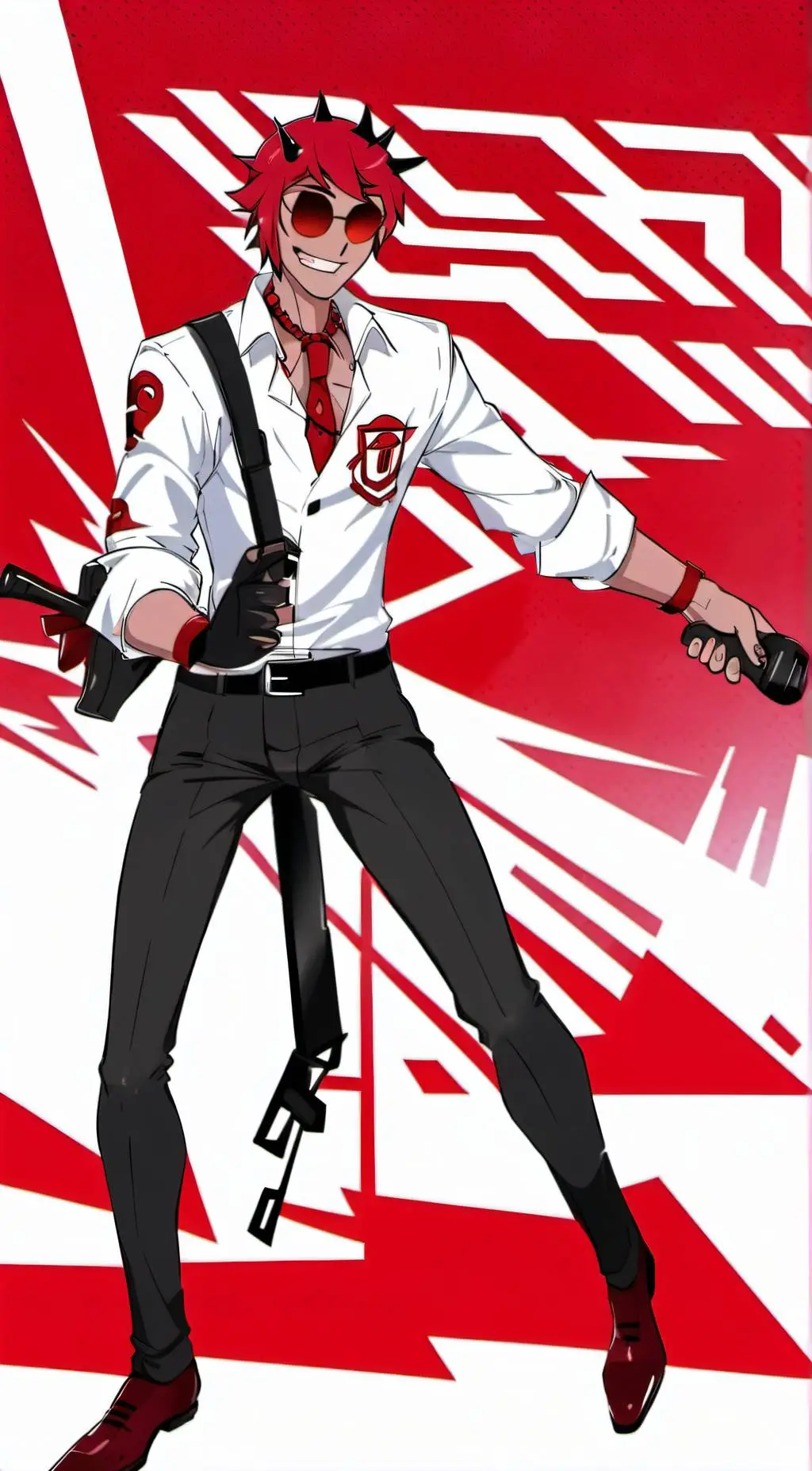 ai character: 📻🖤❤Alastor❤🖤📻 background