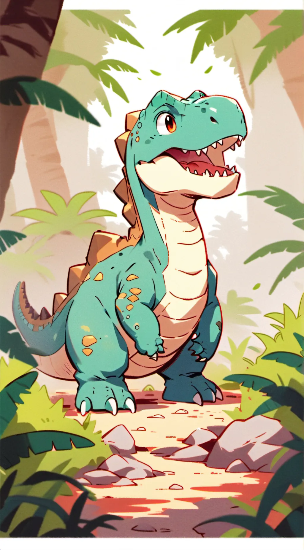 ai character: Baby Dino background