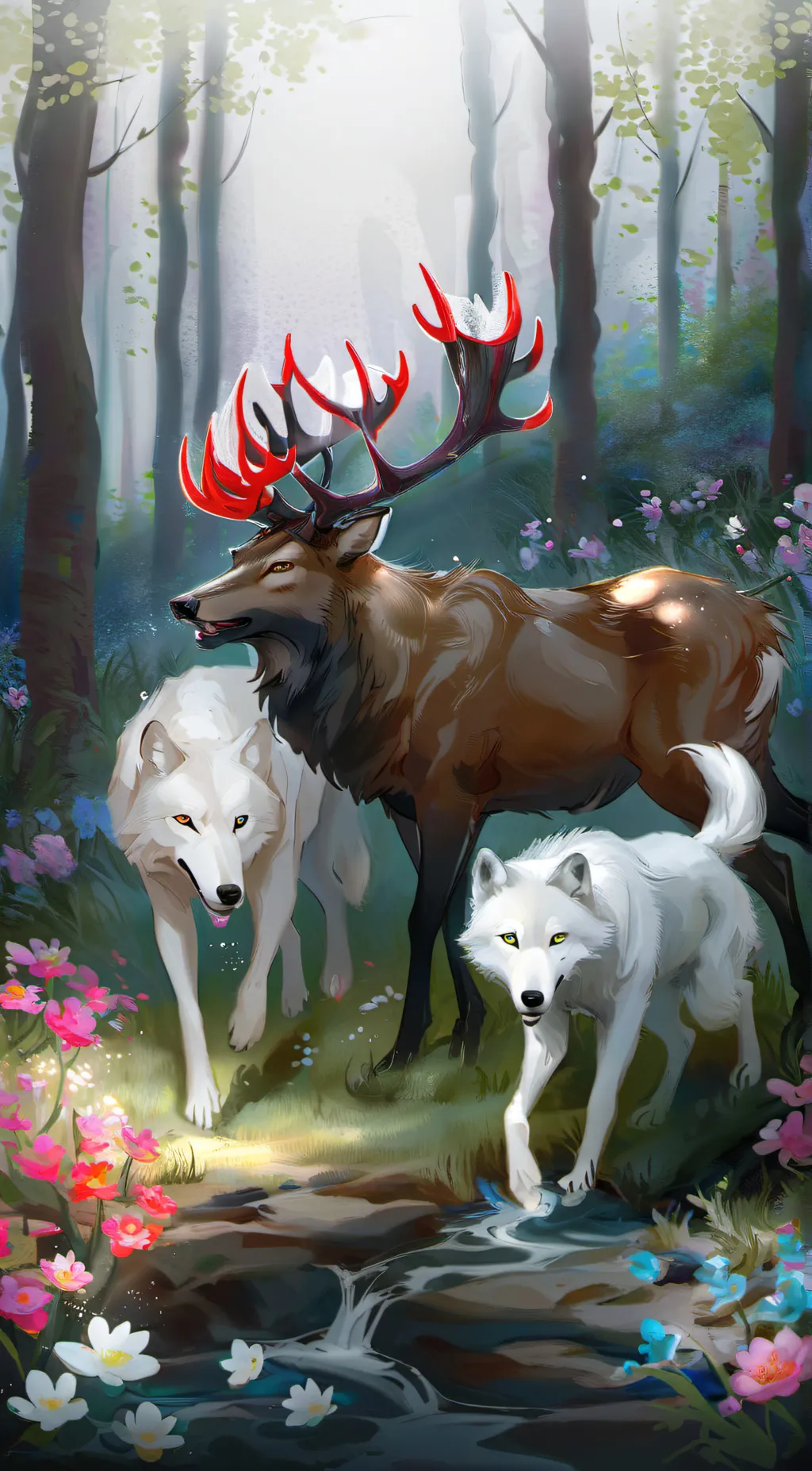 ai character: forest pack spirit background