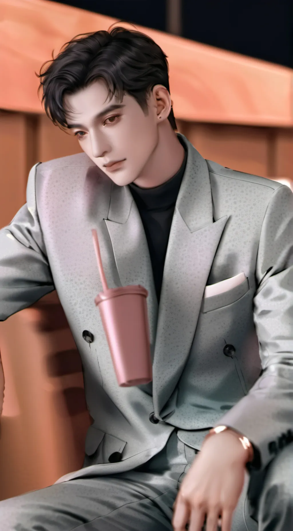 ai character: Dken DelyreeeBrown background