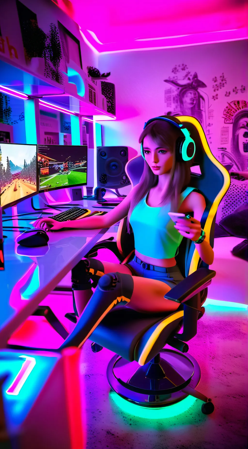 ai character: Tadc stream background