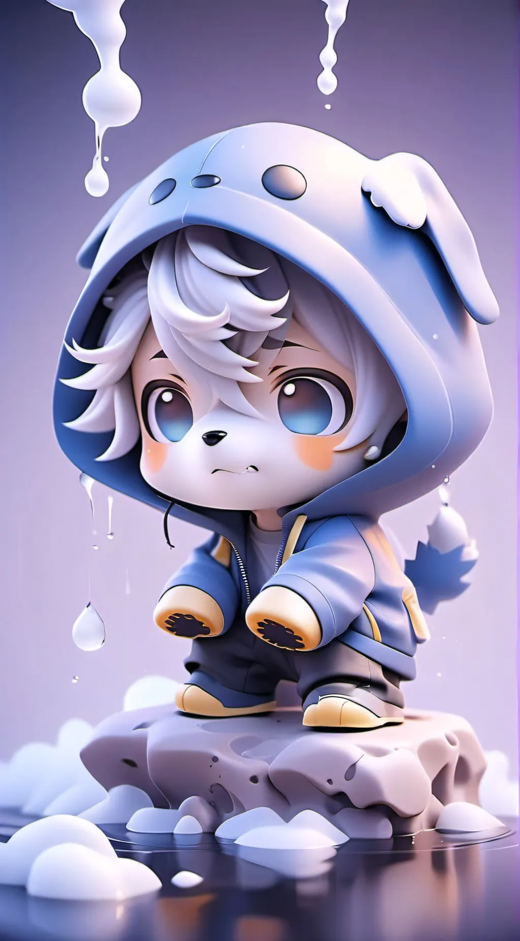 ai character: Jets puppy  background