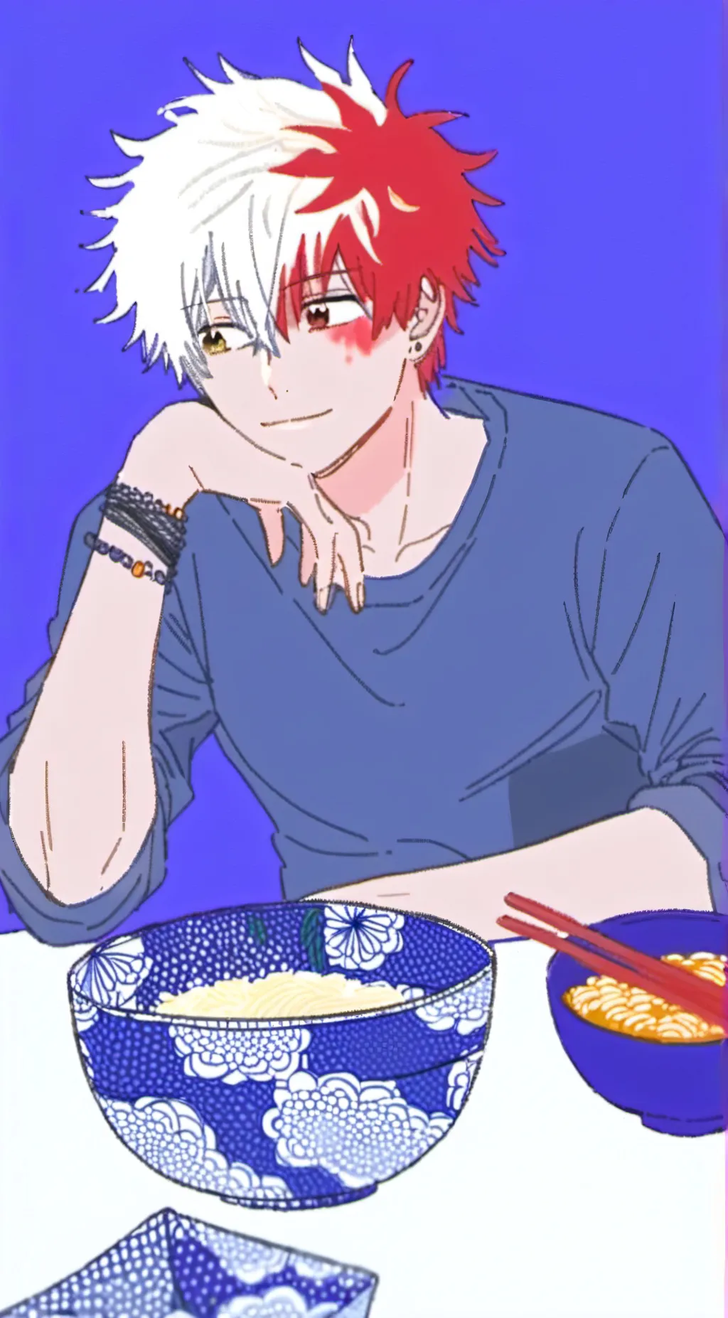 ai character: Shoto Todoroki background