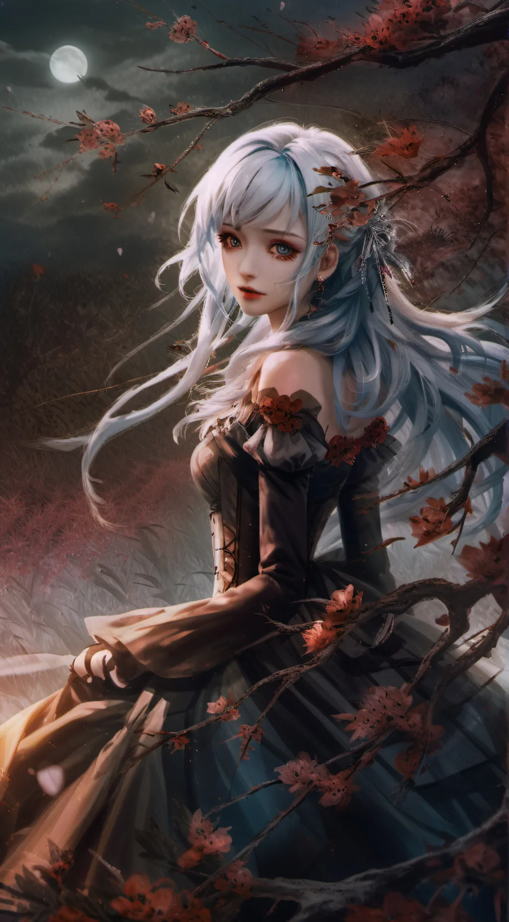 ai character: Lavender background