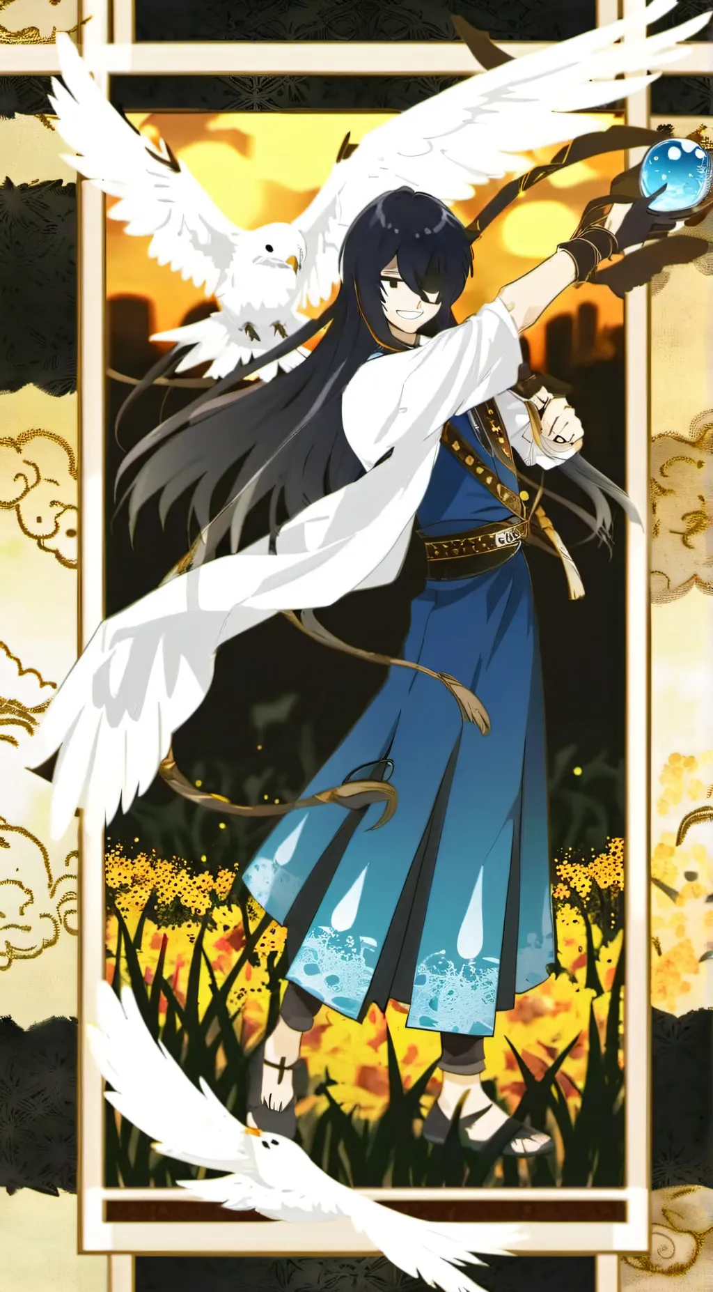 ai character: sky background