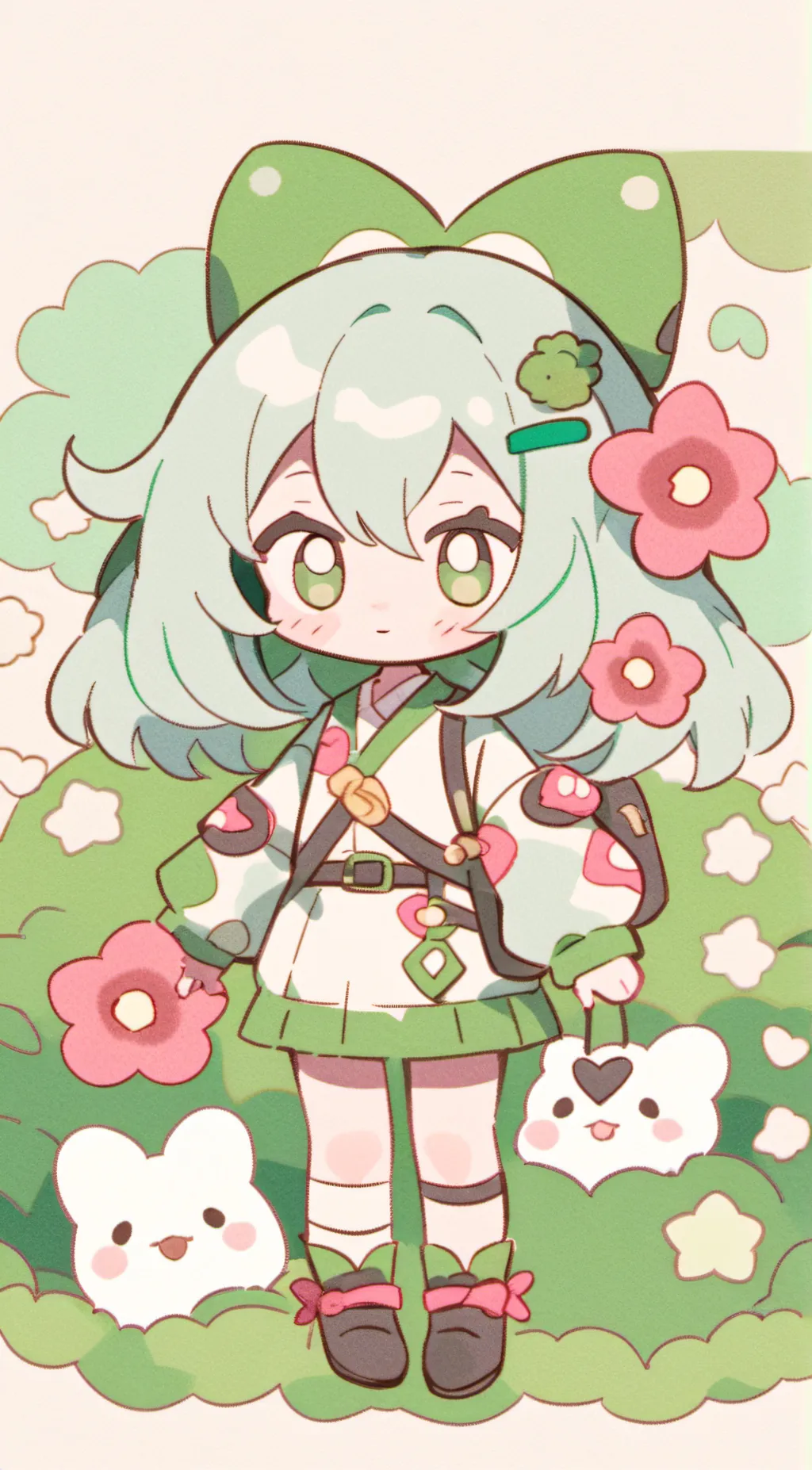 ai character: Green Bean background