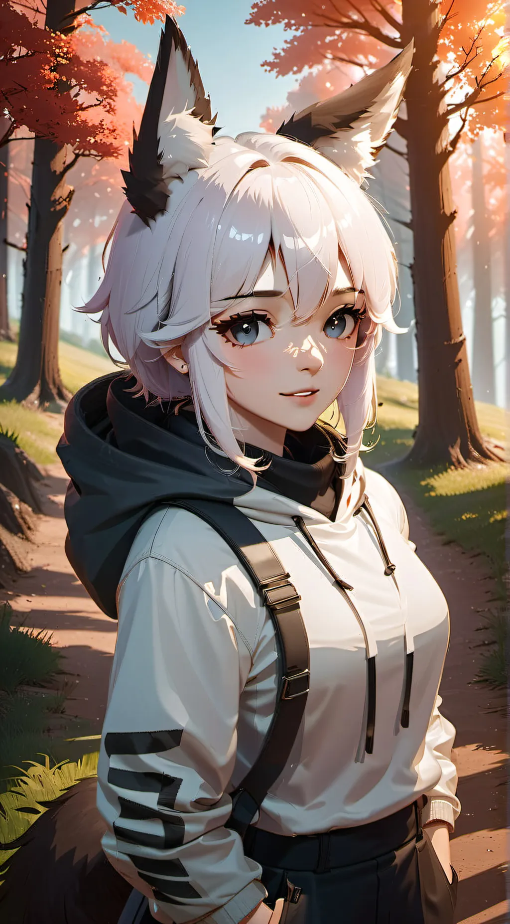 ai character: Violet background