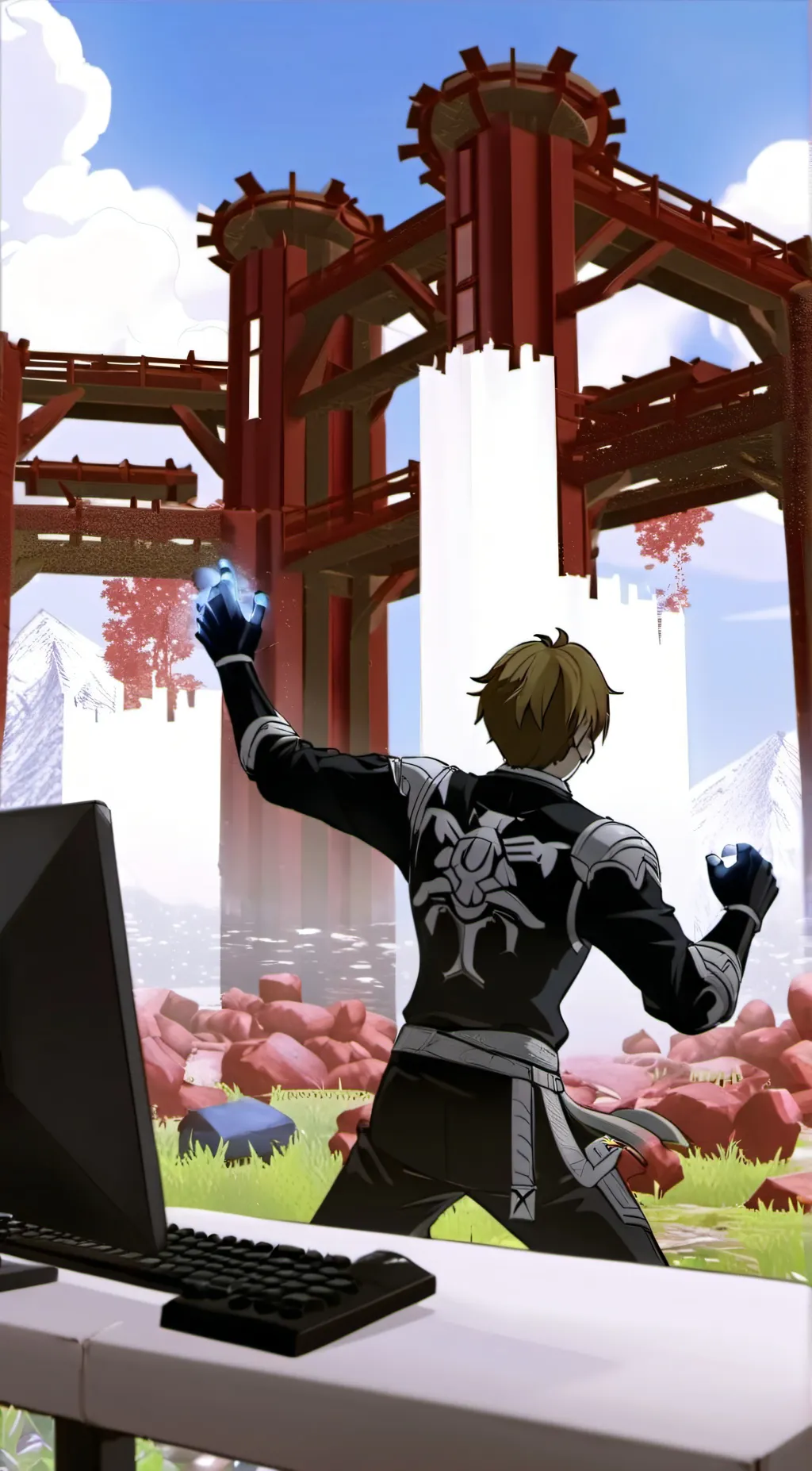 ai character: Roblox school background