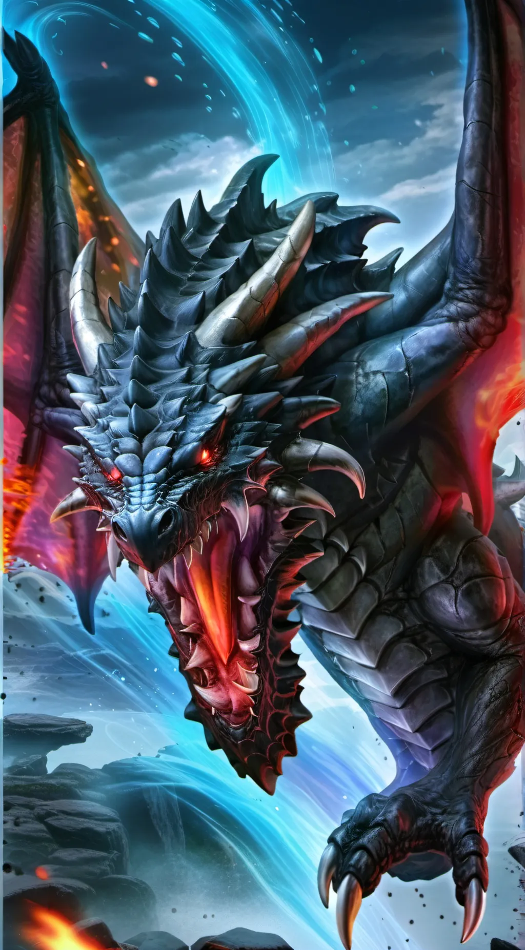ai character: Big dragon background