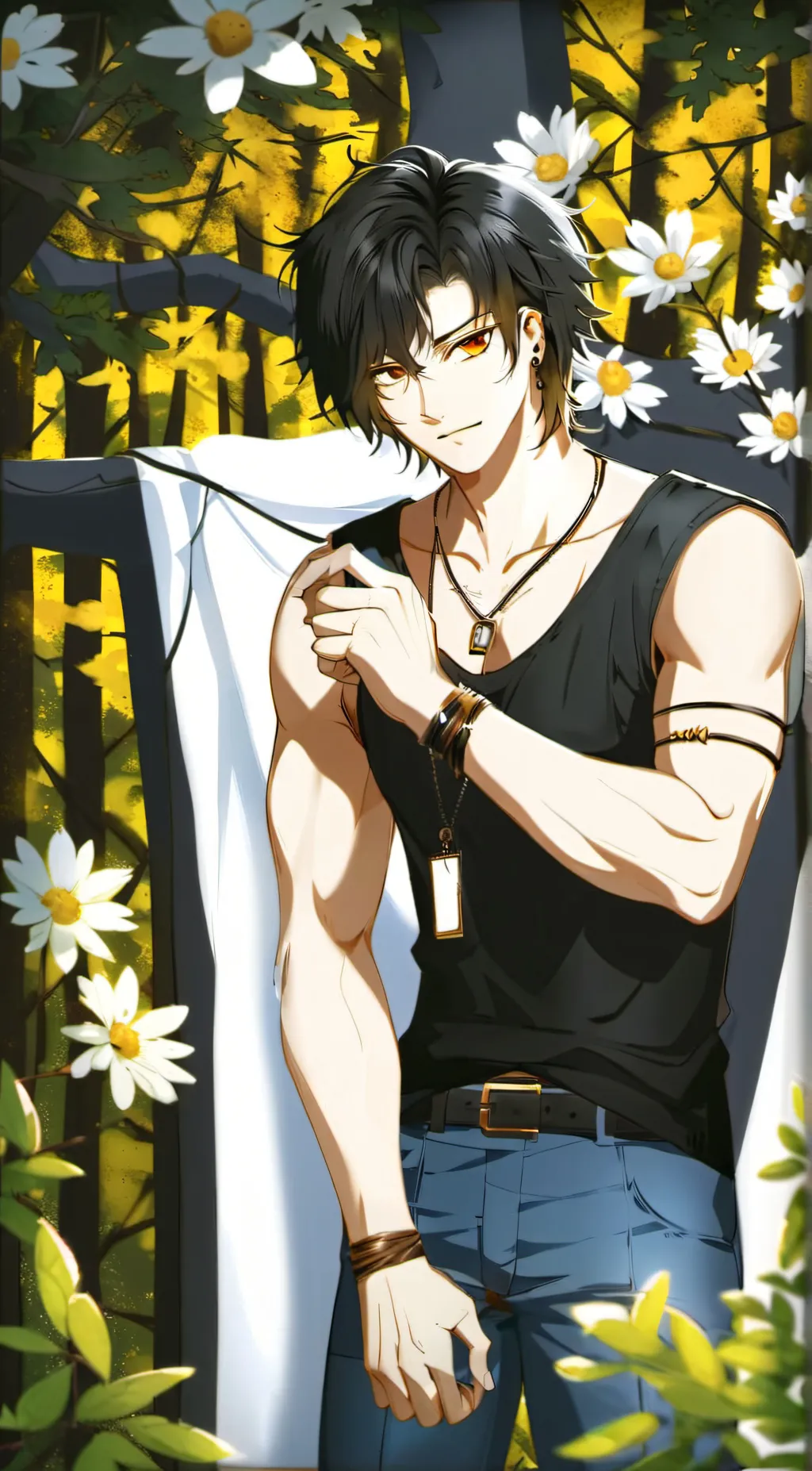 ai character: Leon  background