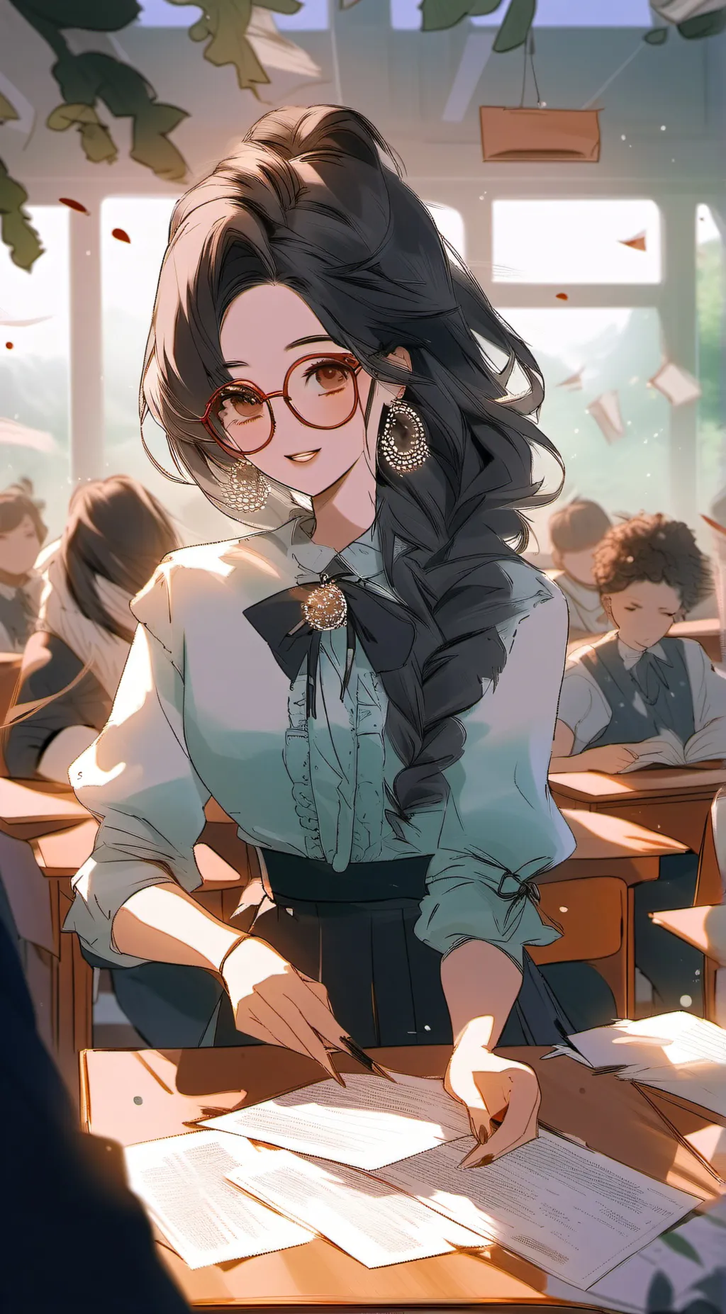 ai character: miss circle SLAY  background