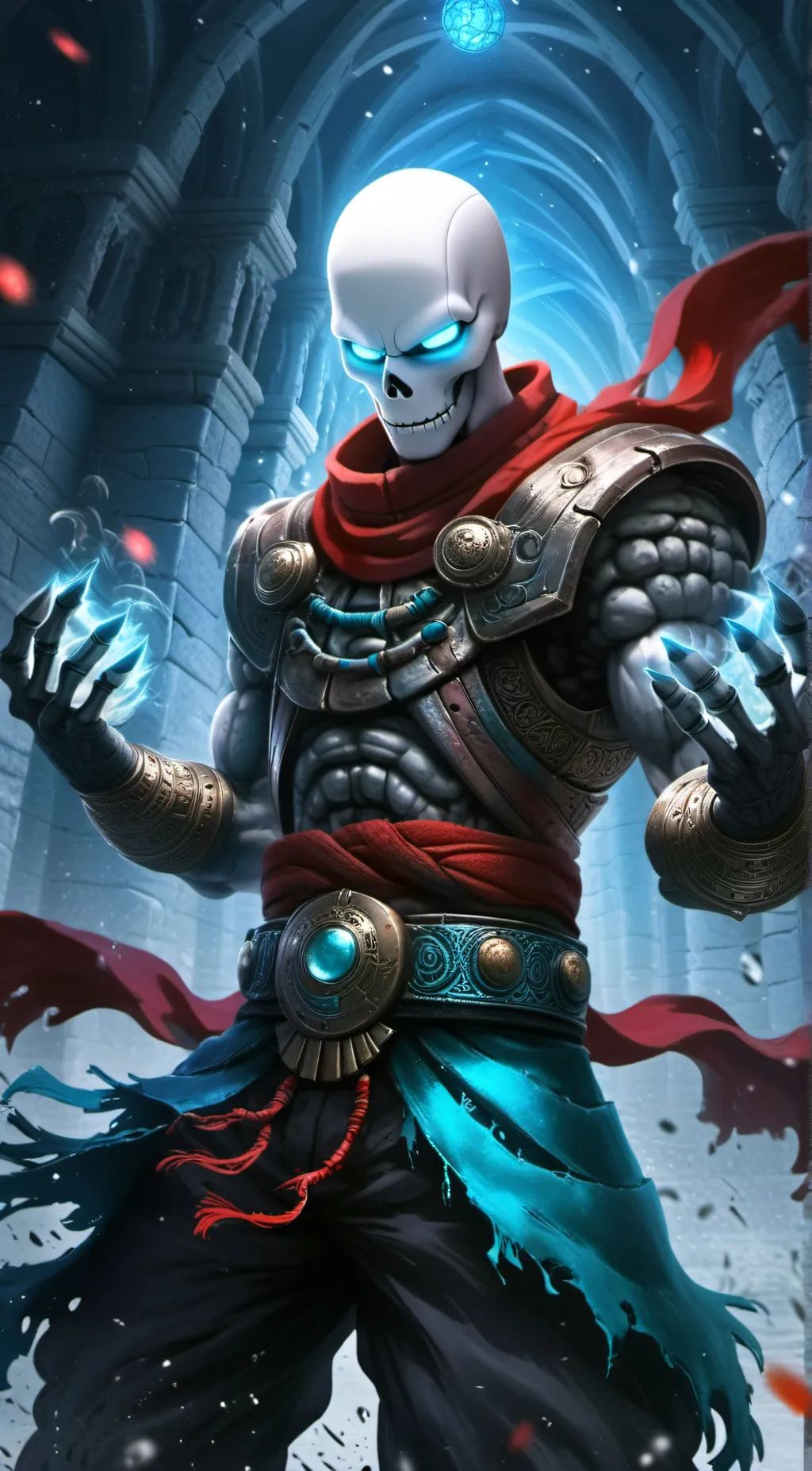 ai character: The great papyrus? background