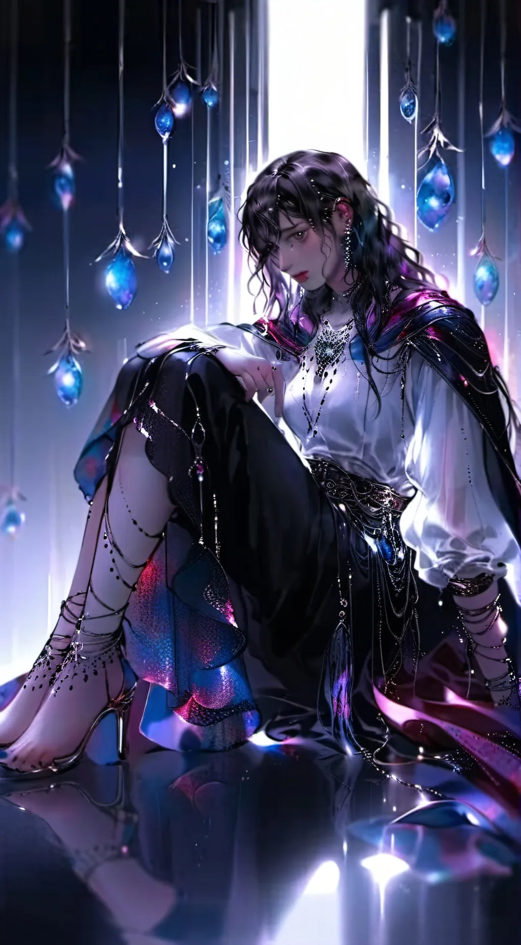 ai character: Lilace background