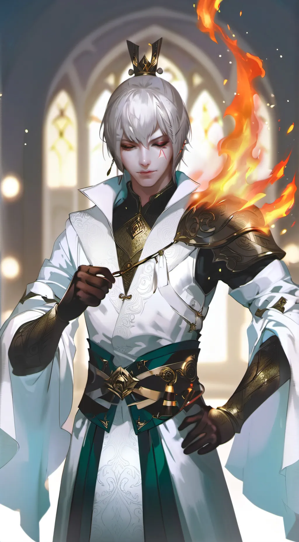 ai character: King Vergil  background