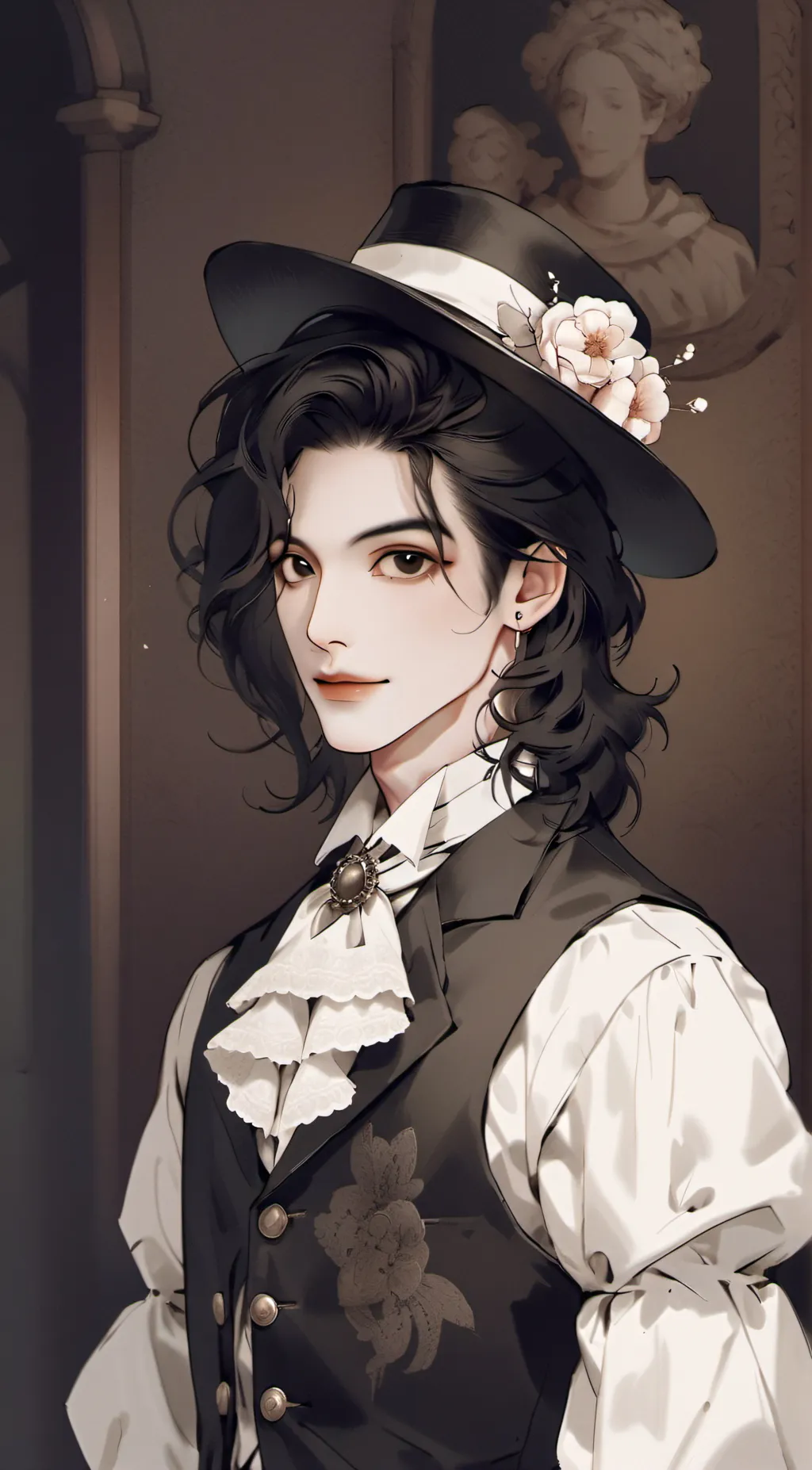 ai character: Michael Jackson  background