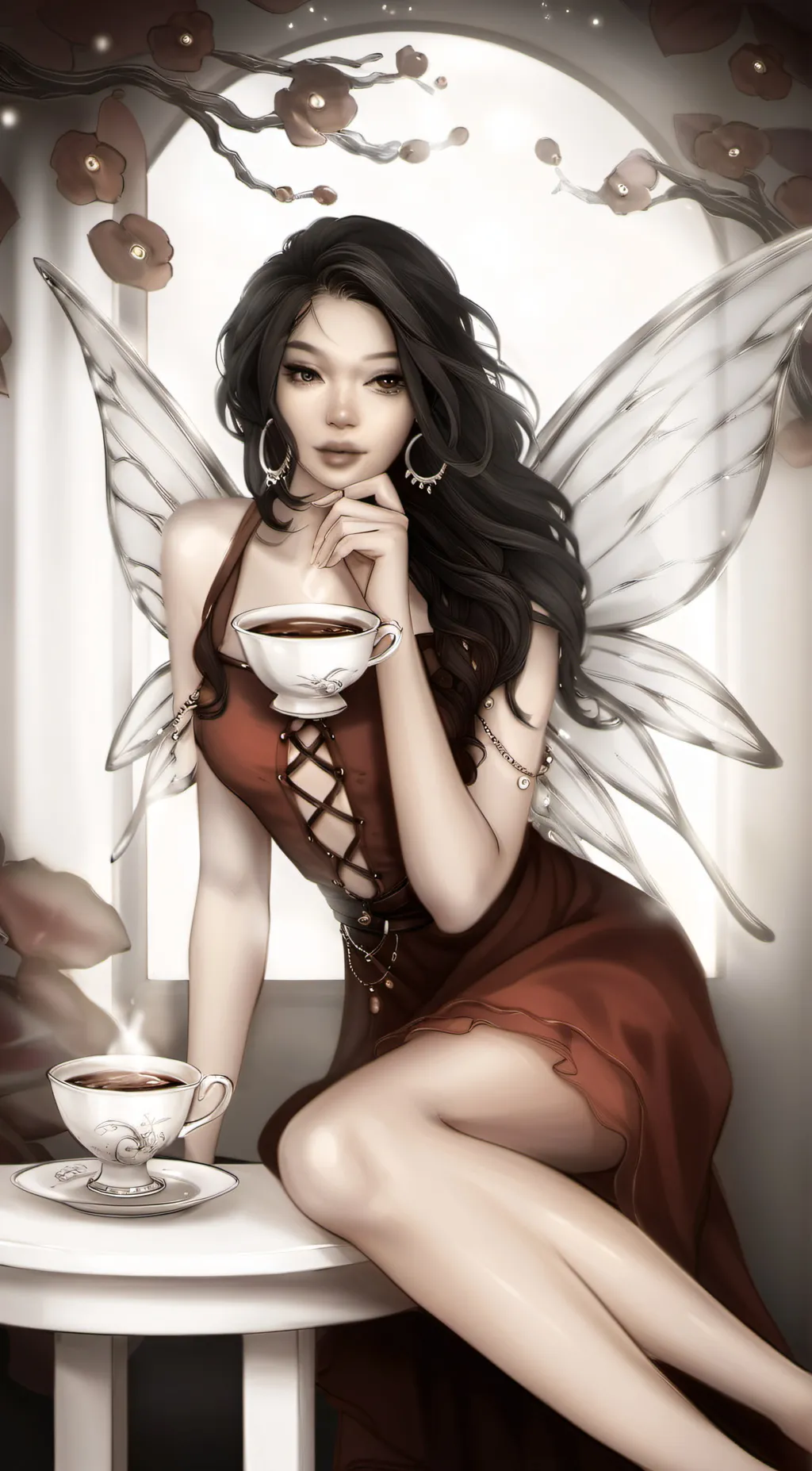 ai character: Rose background