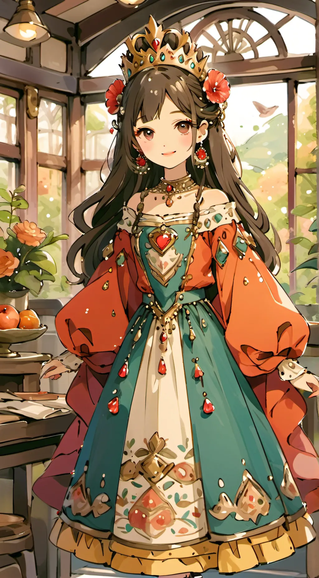 ai character: princess pearl background