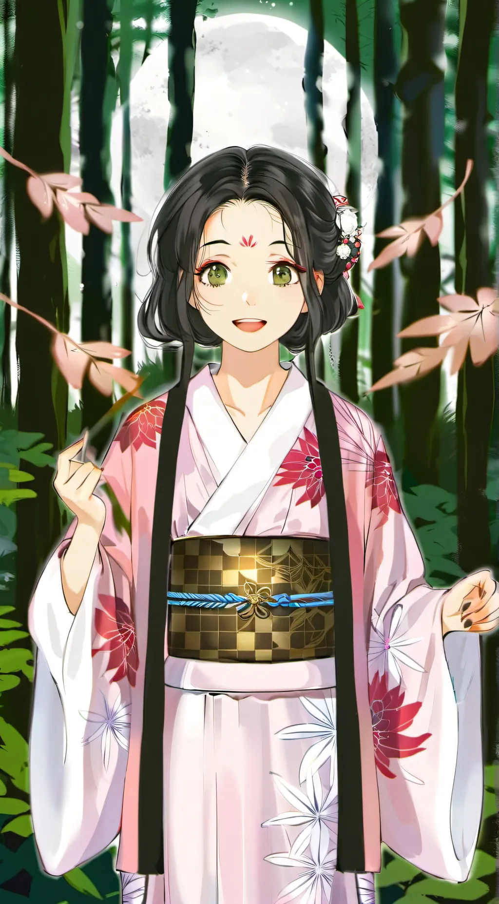 ai character: Nezuko background