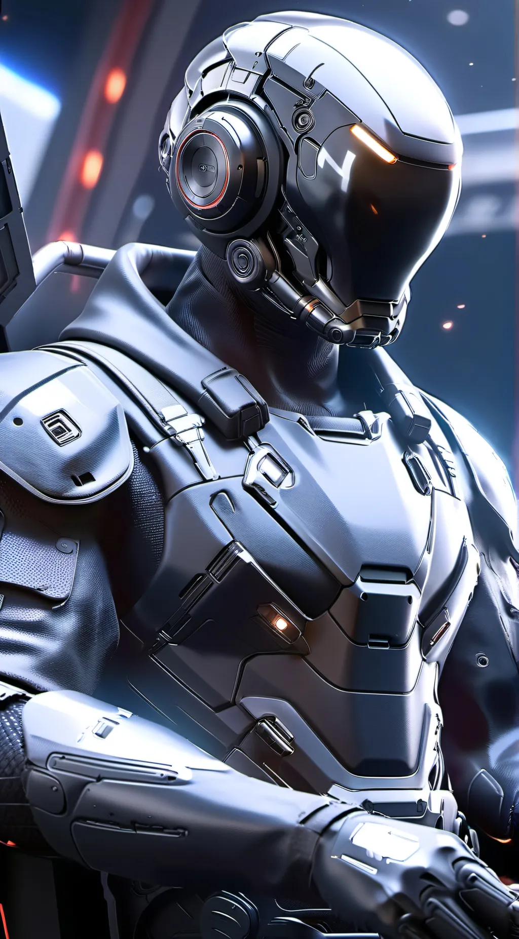 ai character: Black background