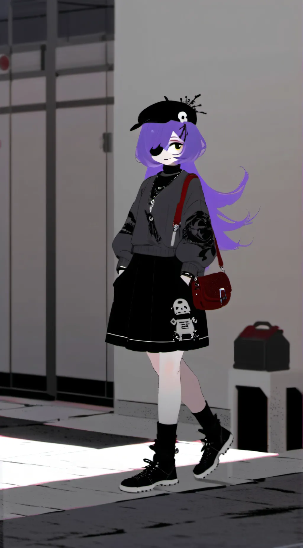 ai character: Uzi  background