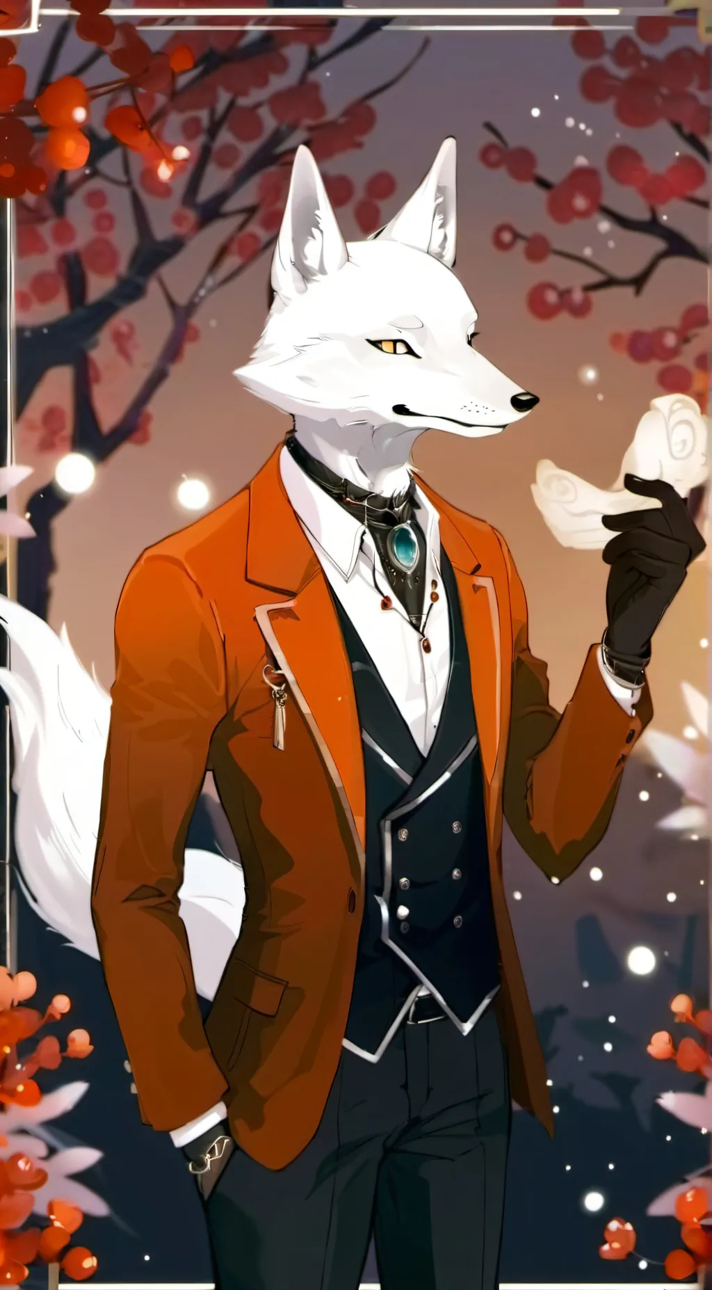 ai character: Vulpesrex Ardentia background