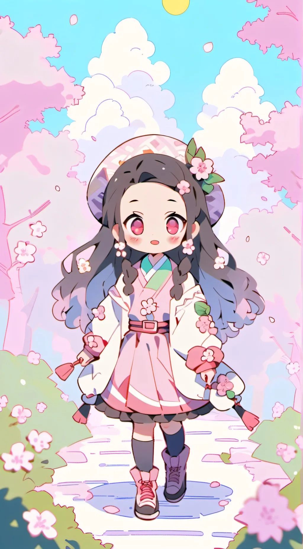 ai character: Nezuko background