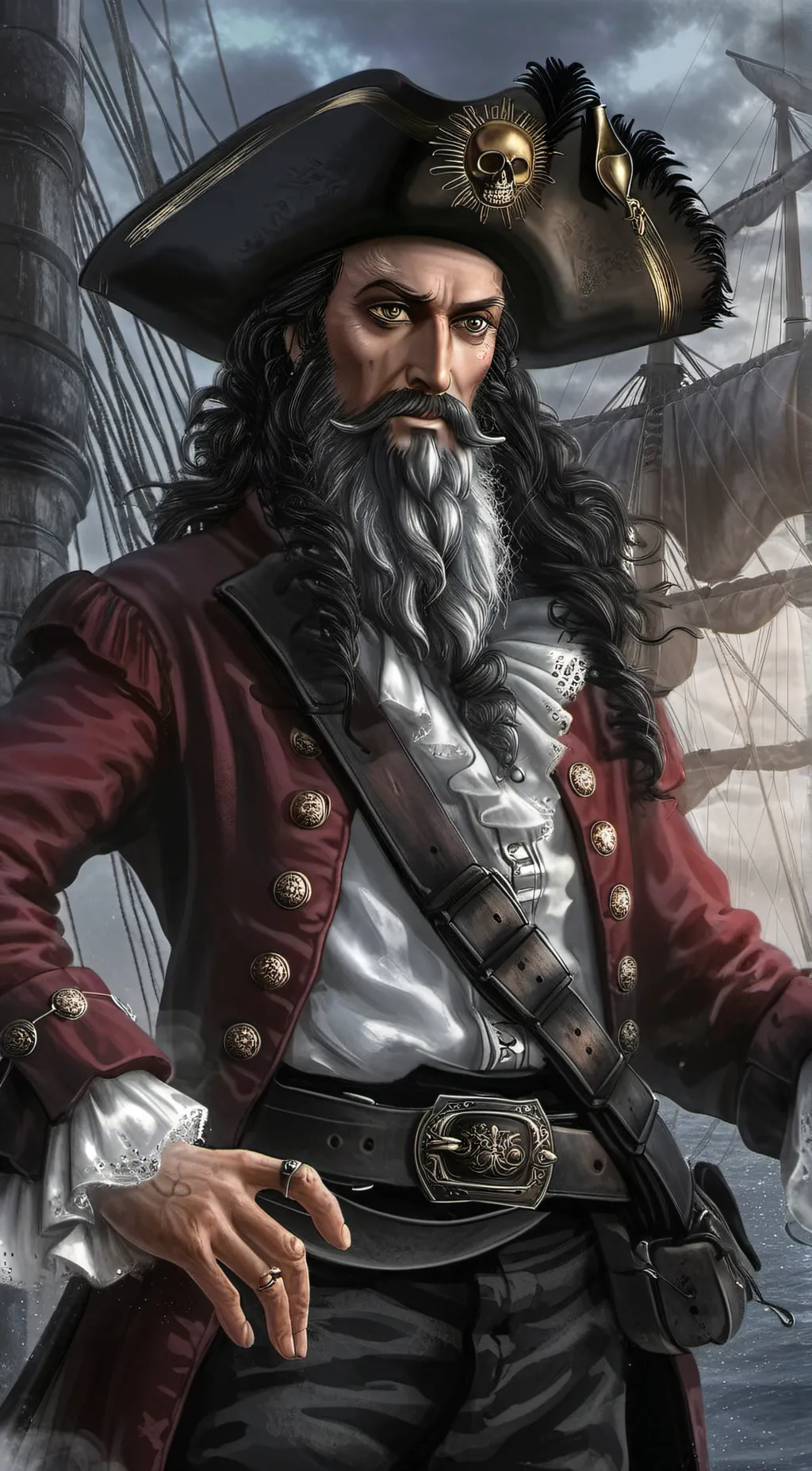 ai character: Blackbeard  background