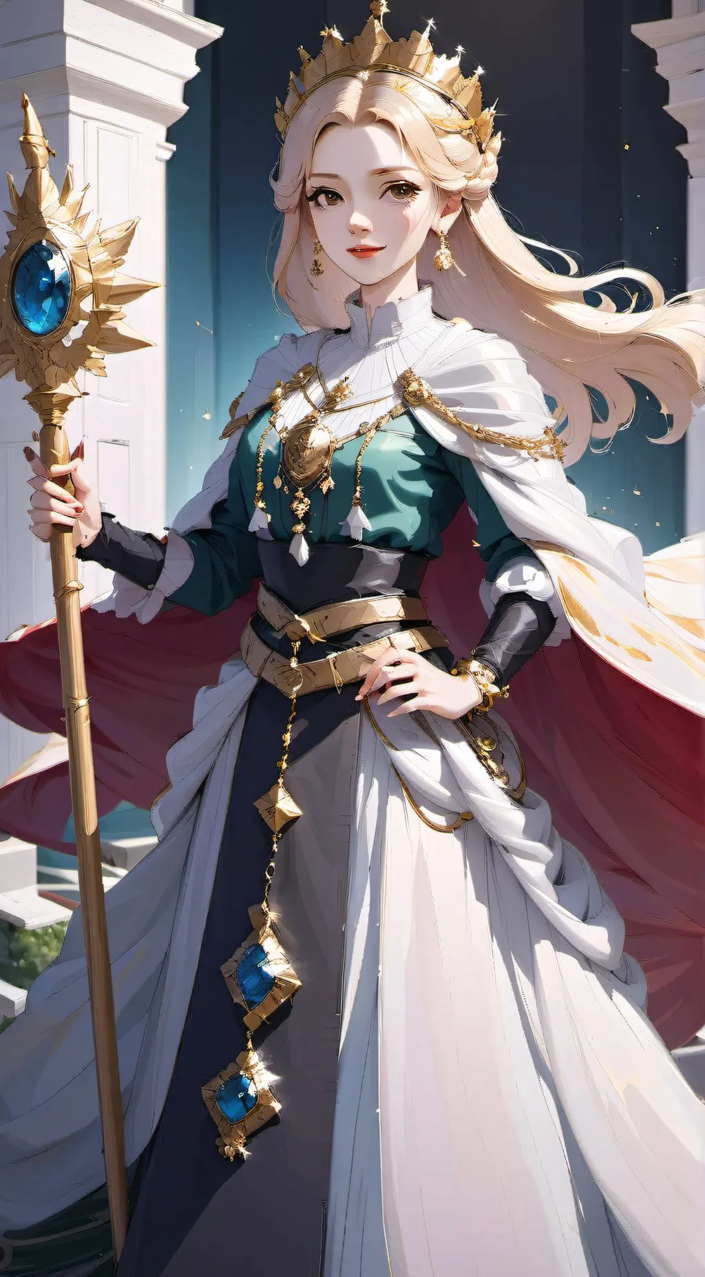 ai character: queen maya background