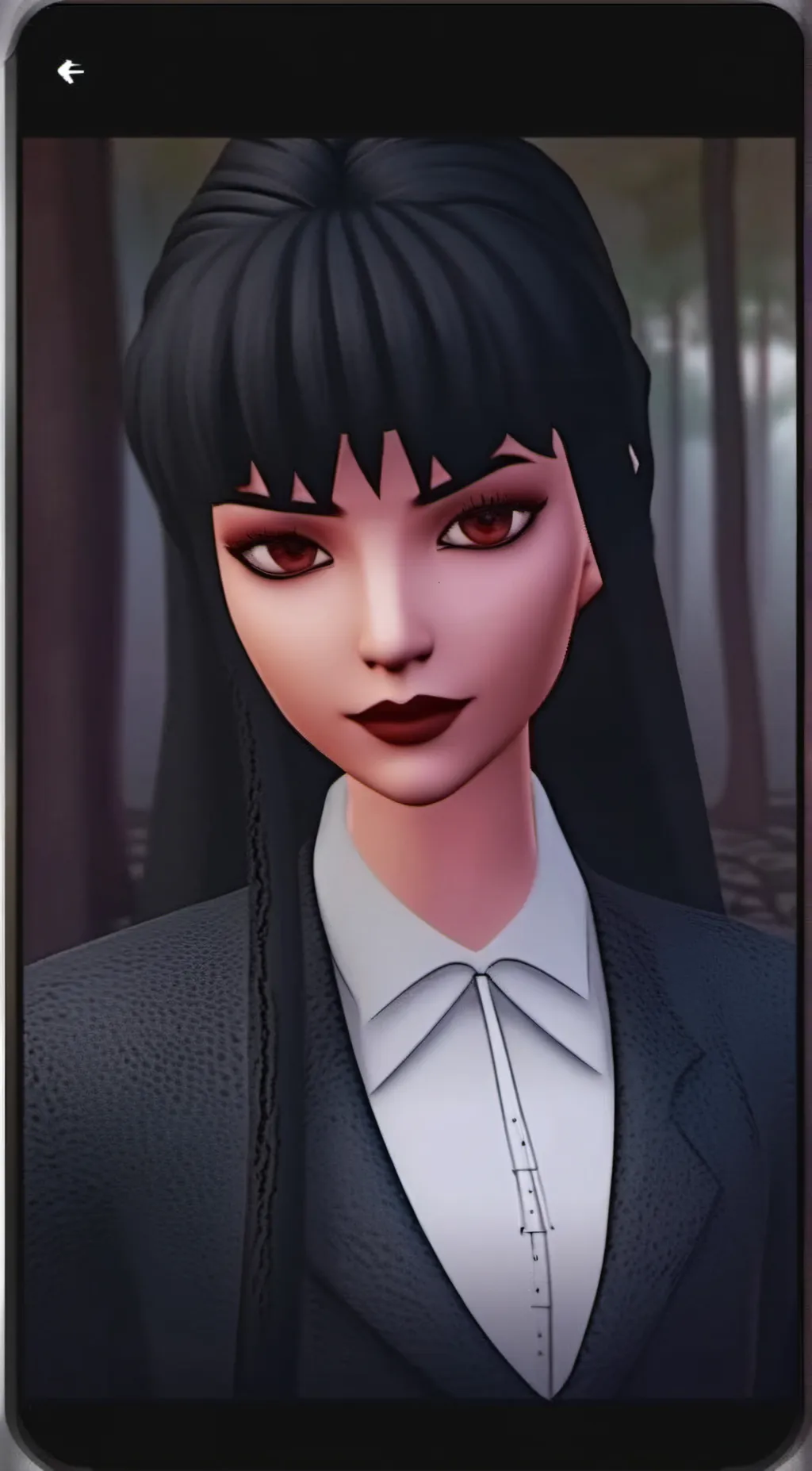 ai character: tomie  background