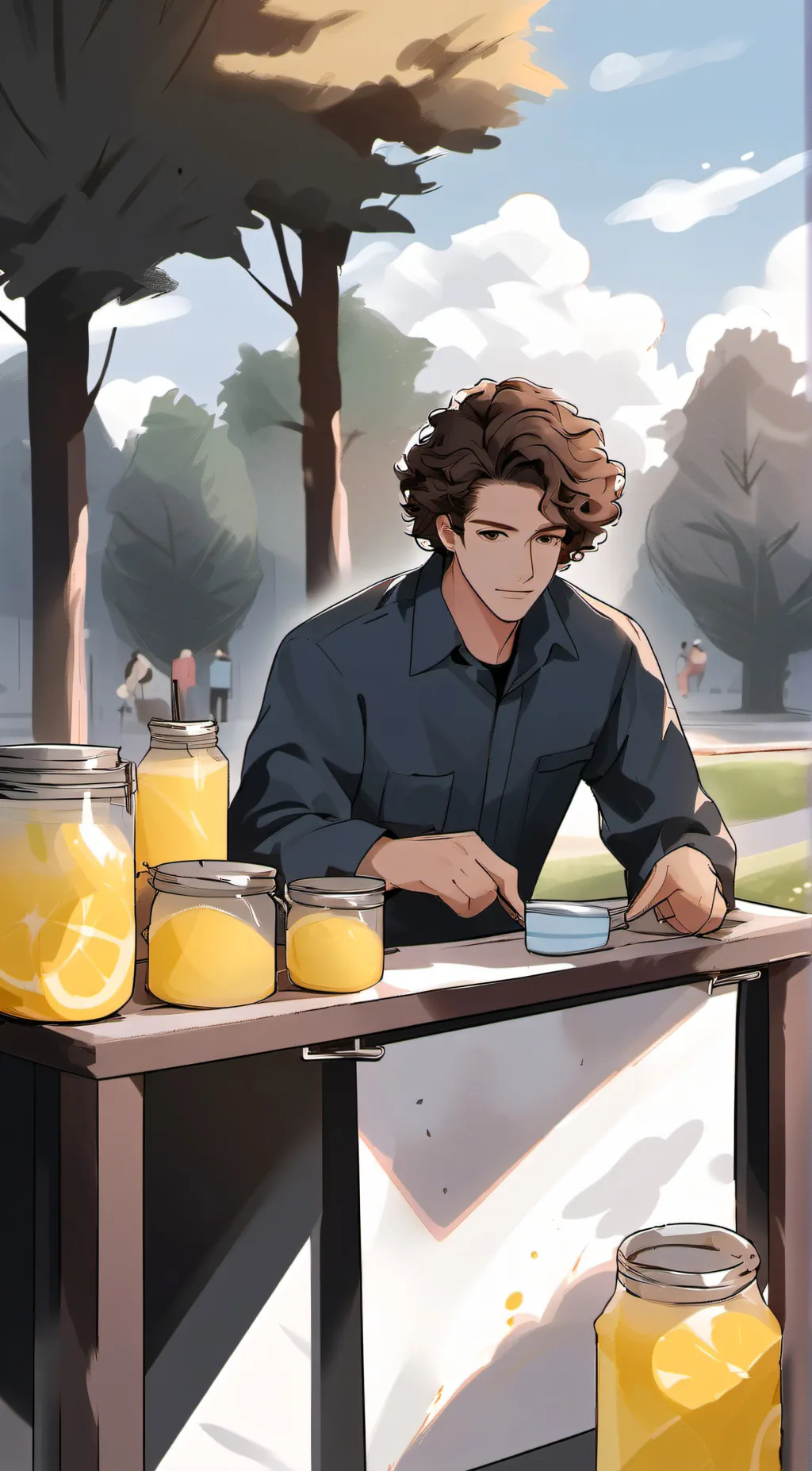 ai character: The man background