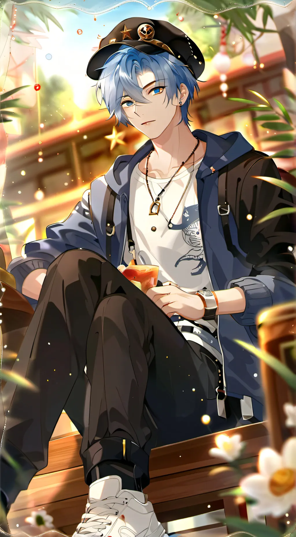 ai character: 💙Azer💙 background