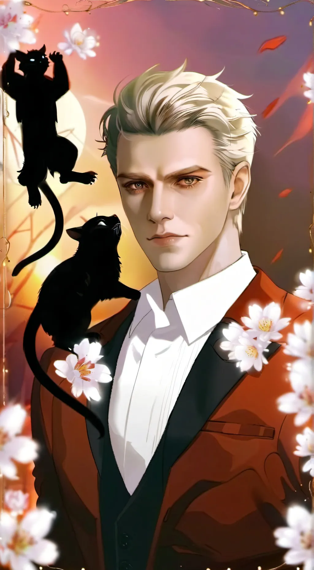 ai character: Devil cat background