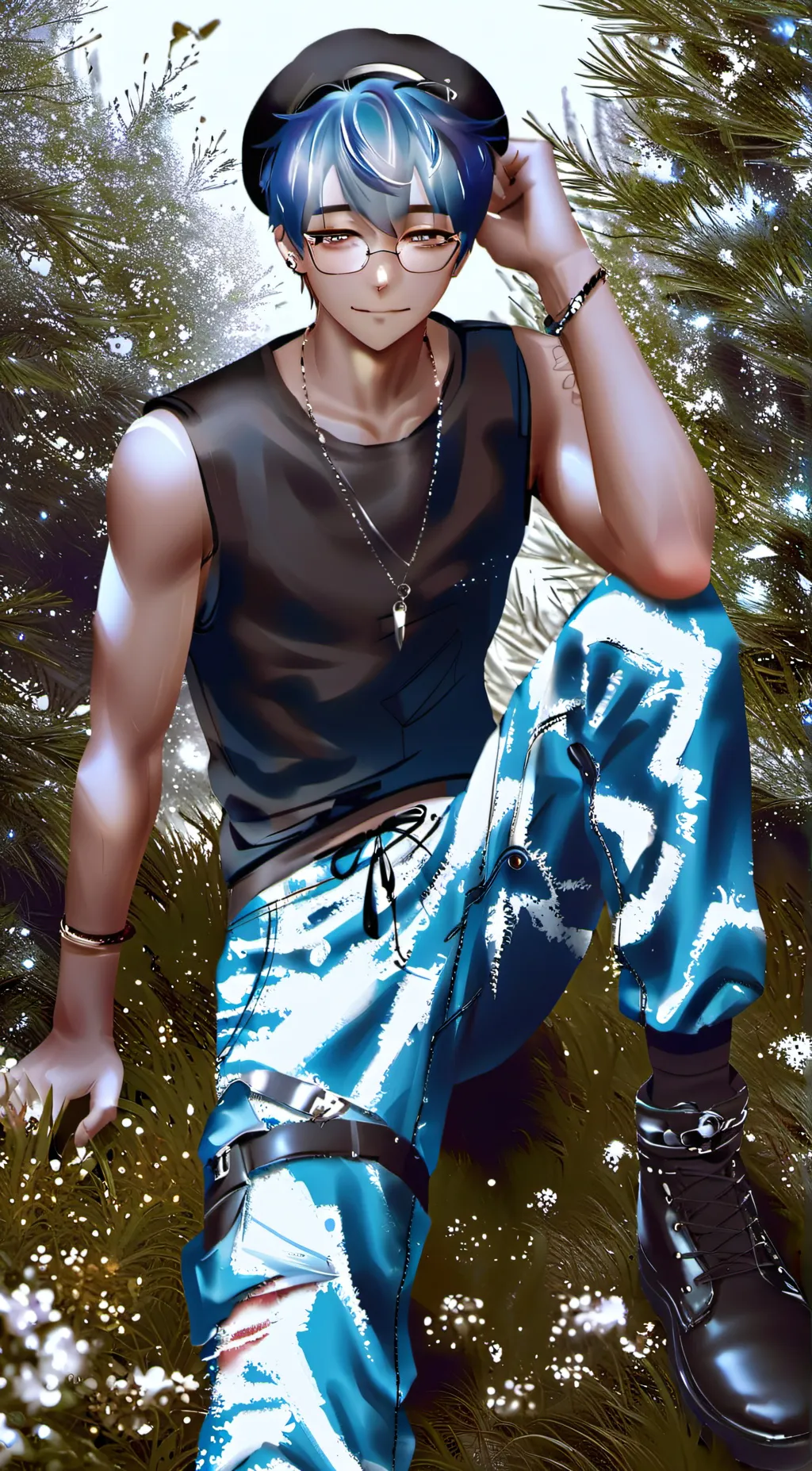 ai character: Jaxson  background