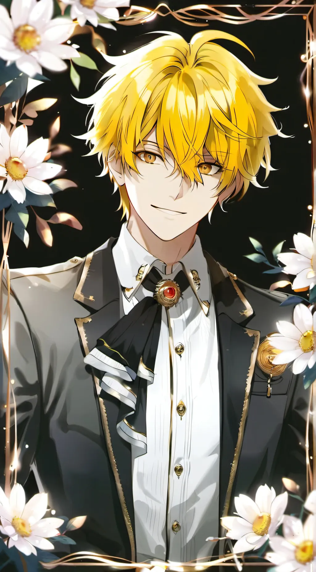 ai character: Denki Kaminari background
