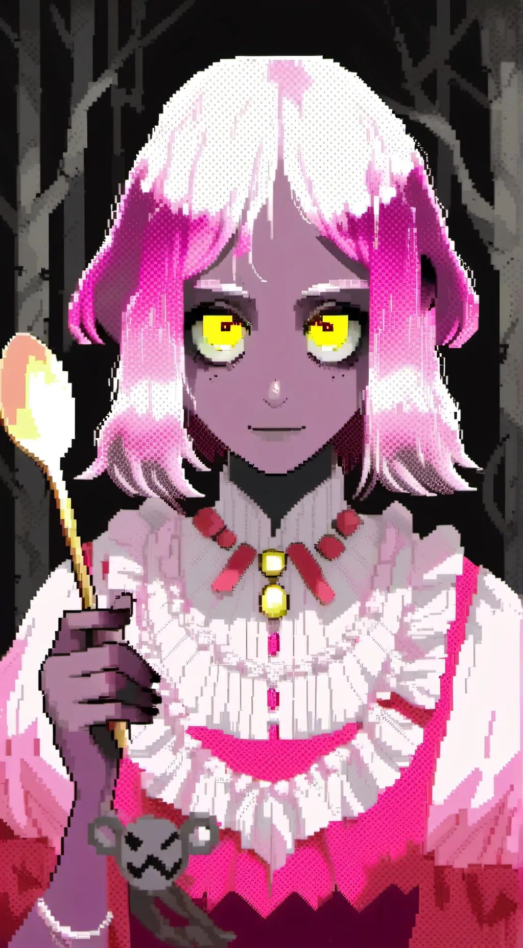 ai character: Spooky Spoon background