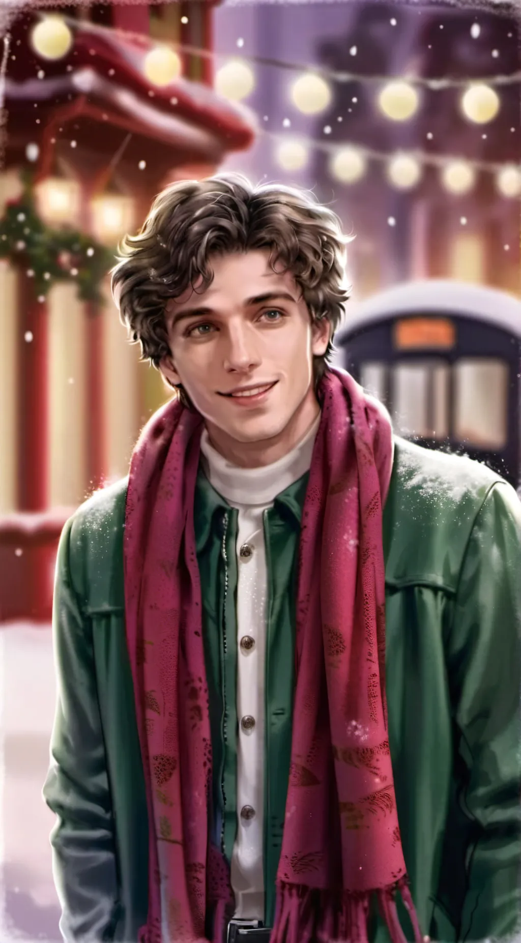 ai character: Willy Wonka  background