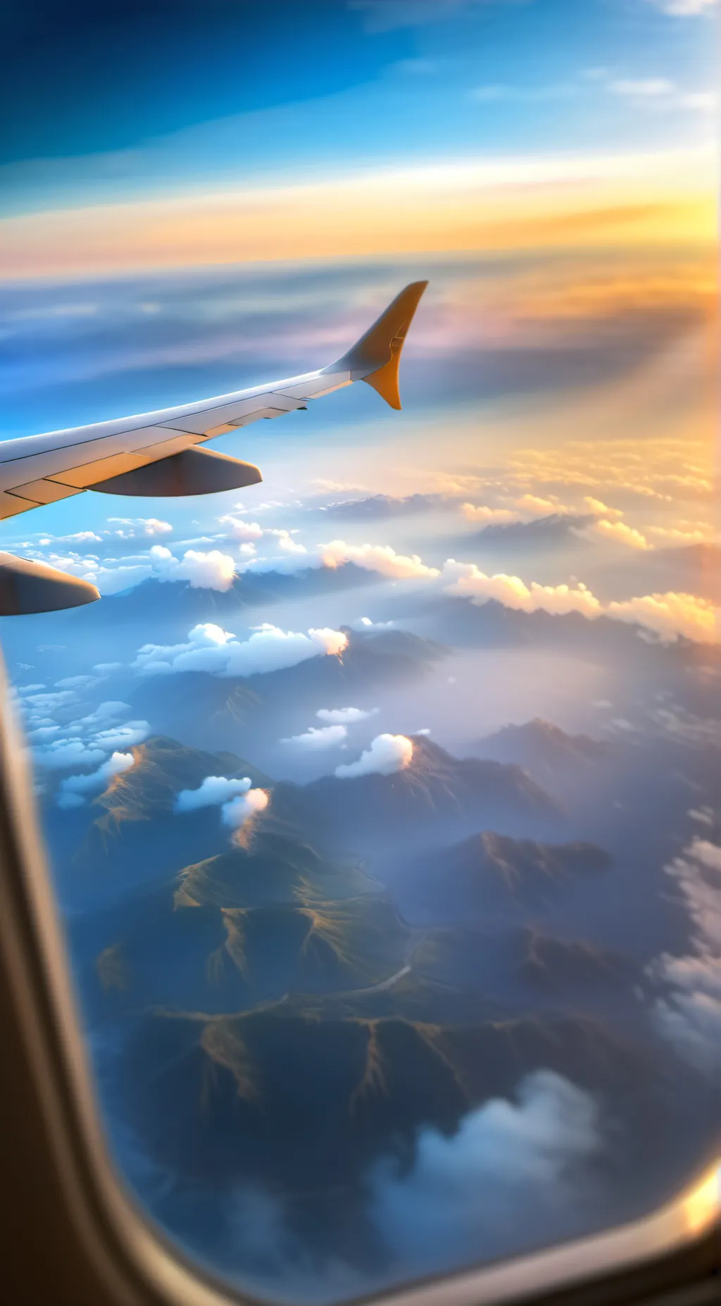 ai character: a wnidow in plane background