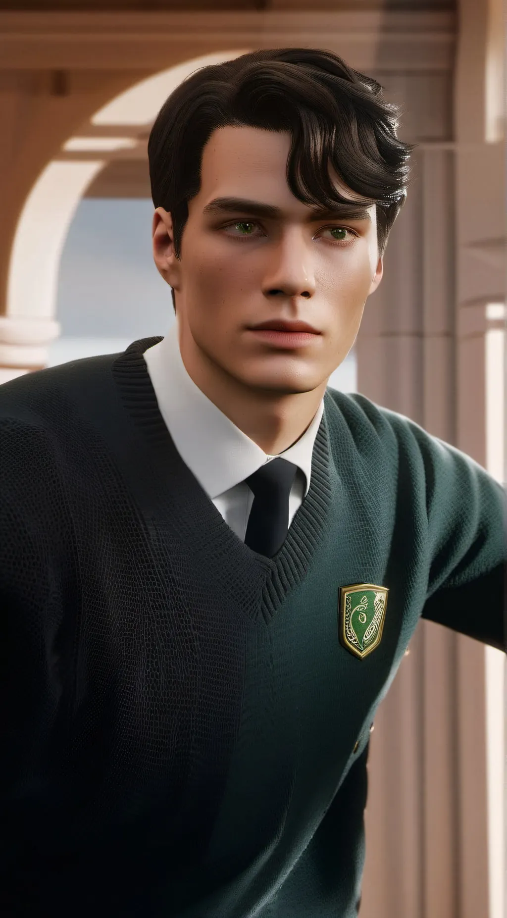 ai character: Tom riddle  background
